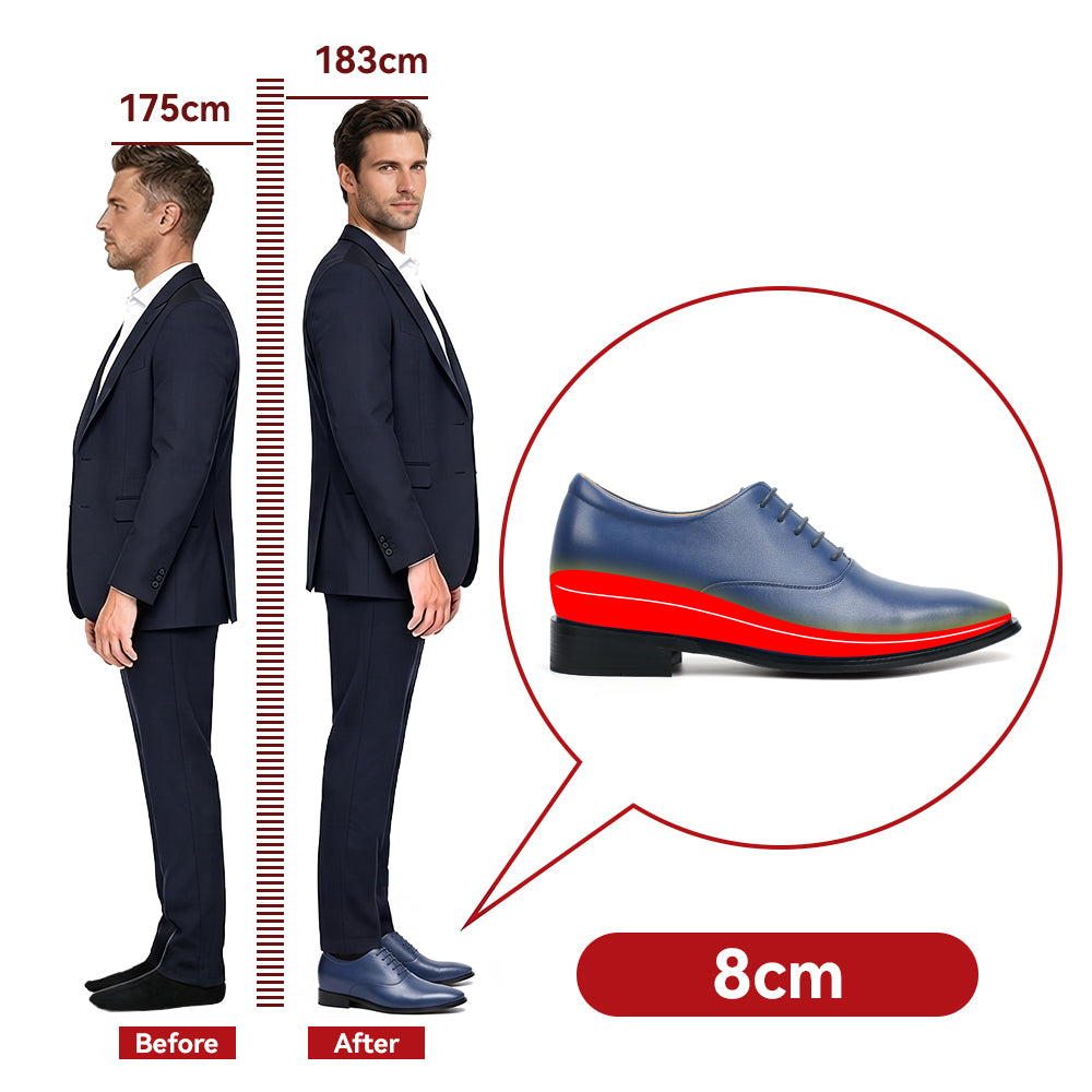 SCHUHE DIE GRÖßER MACHEN ADRIANO +8 CM