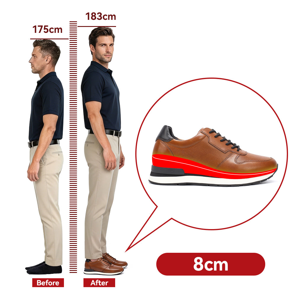 SCHUHE DIE GRÖßER MACHEN ALONZO +8 CM