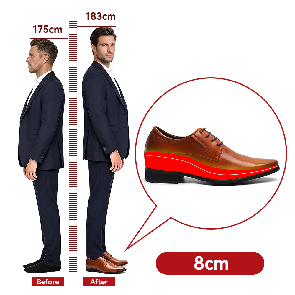 SCHUHE DIE GRÖßER MACHEN ANTONIO +8 CM