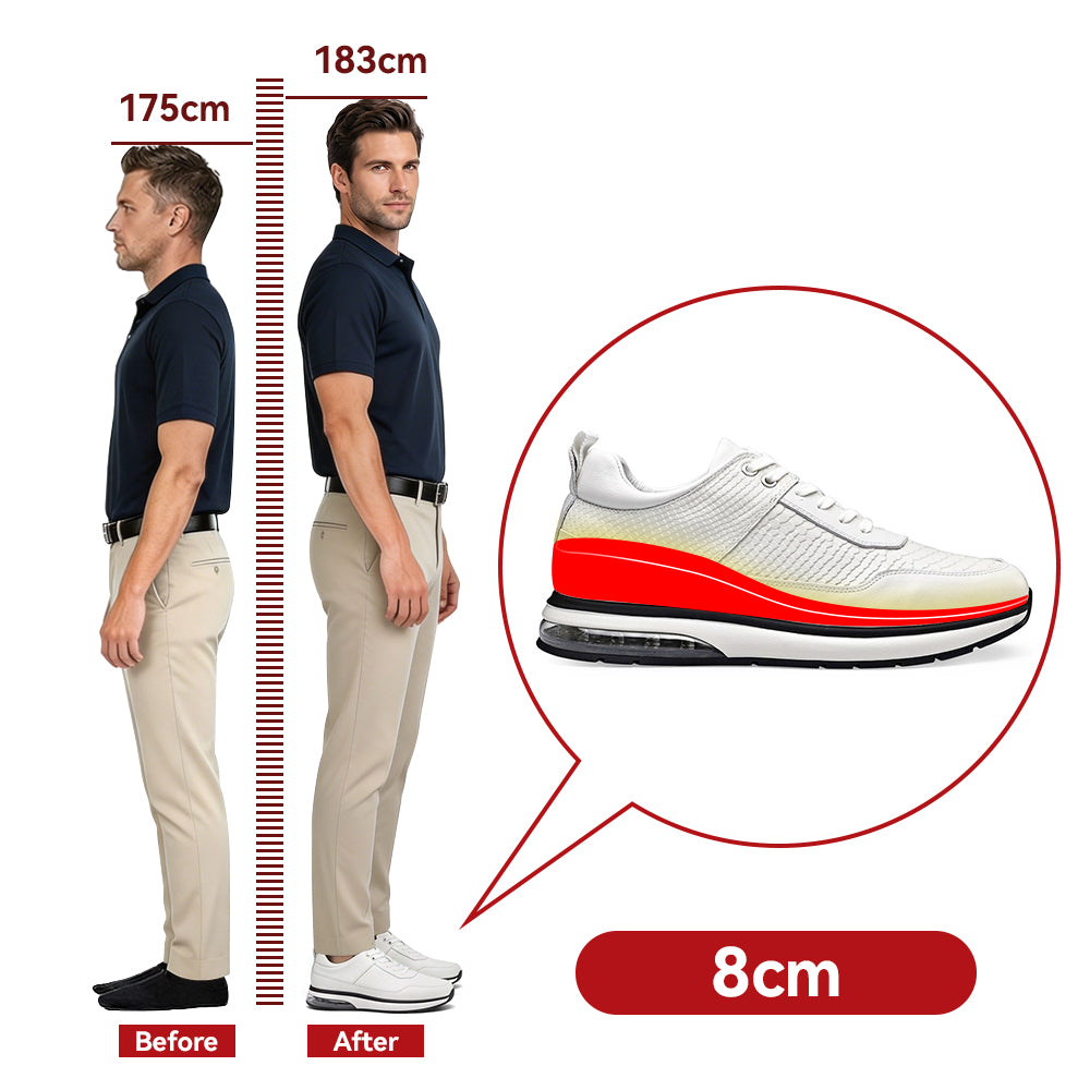 SCHUHE DIE GRÖßER MACHEN ARTURO +8 CM