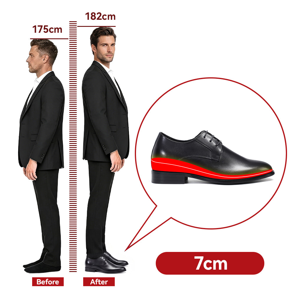 SCHUHE DIE GRÖßER MACHEN BASILIO +7 CM