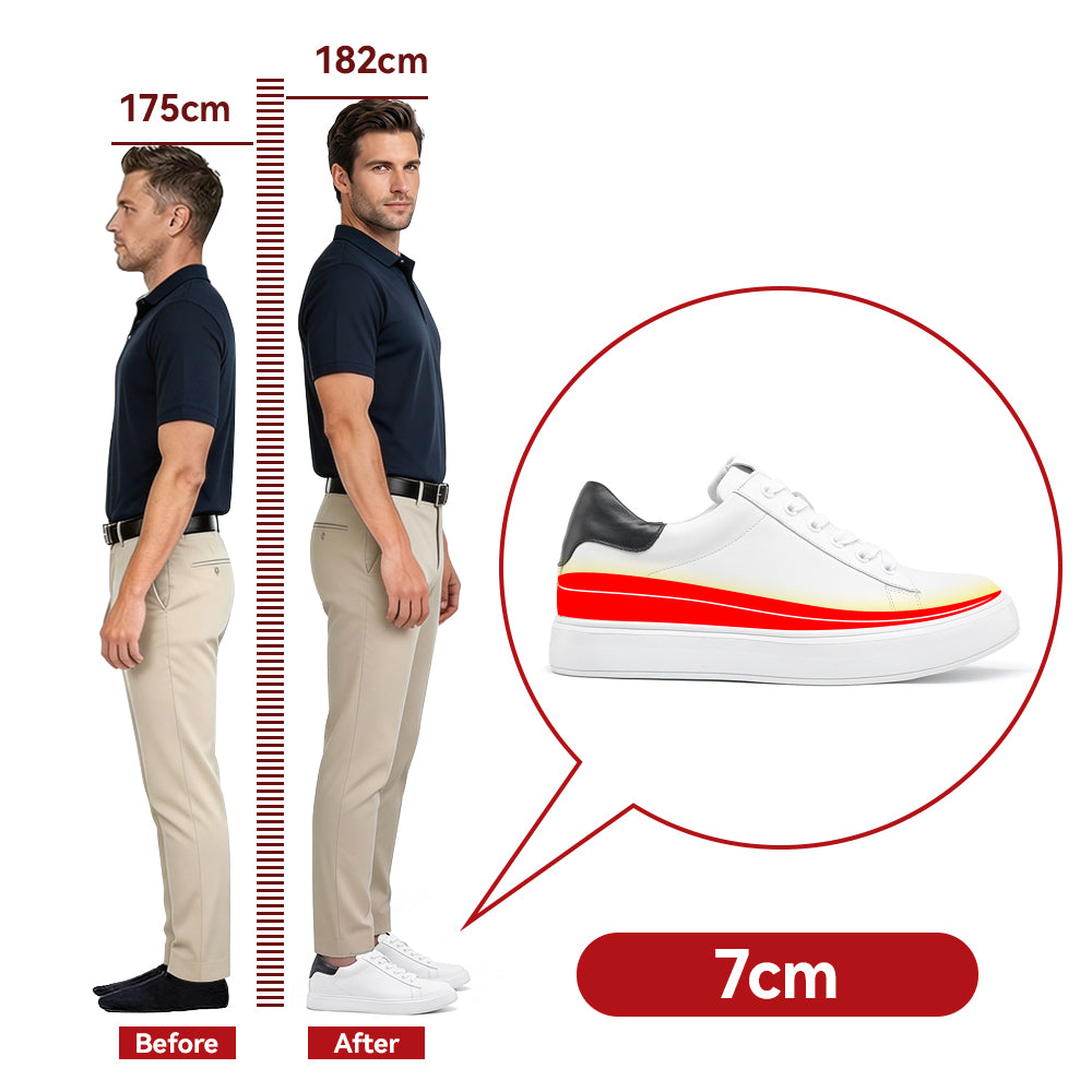 SCHUHE DIE GRÖßER MACHEN CLAUDIO +7 CM