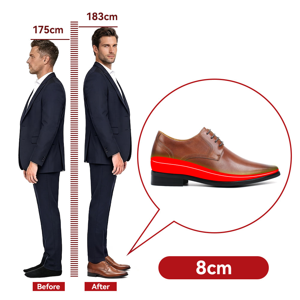 SCHUHE DIE GRÖßER MACHEN DIEGO +8 CM