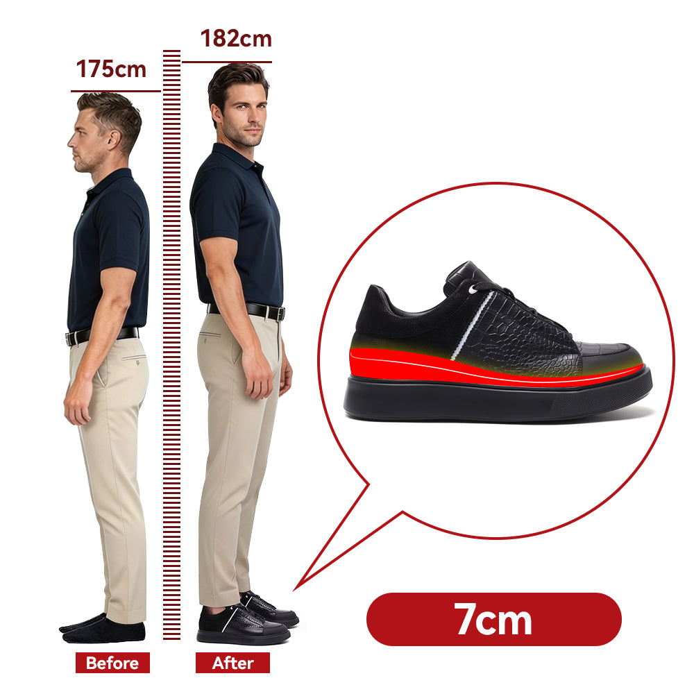 SCHUHE DIE GRÖßER MACHEN GIANLUCA +7 CM