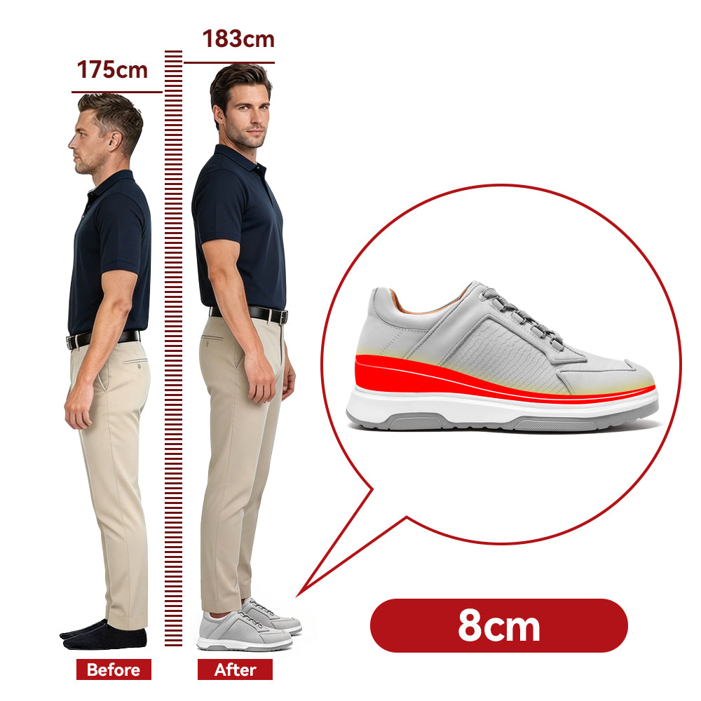 SCHUHE DIE GRÖßER MACHEN LIVIO +8 CM