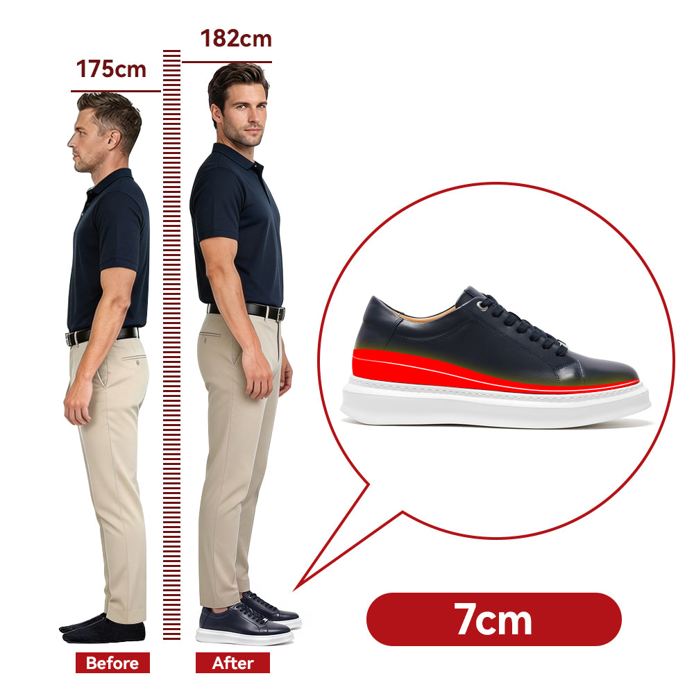 SCHUHE DIE GRÖßER MACHEN MILO +7 CM