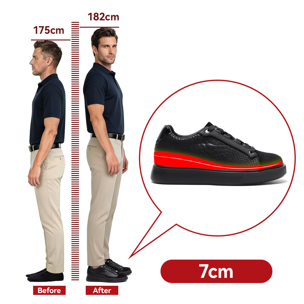SCHUHE DIE GRÖßER MACHEN NEVIO +7 CM