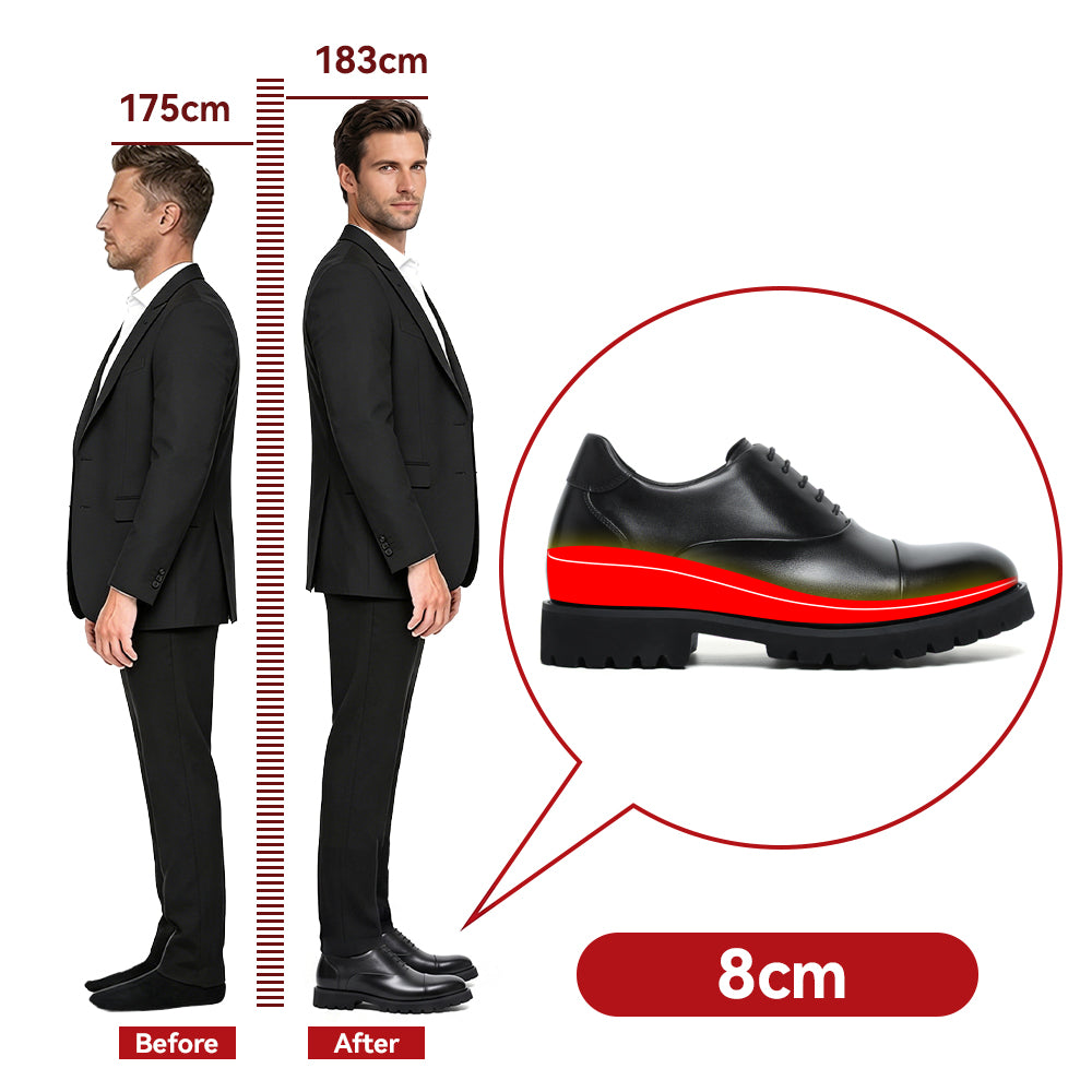 SCHUHE DIE GRÖßER MACHEN PLACIDO +8 CM