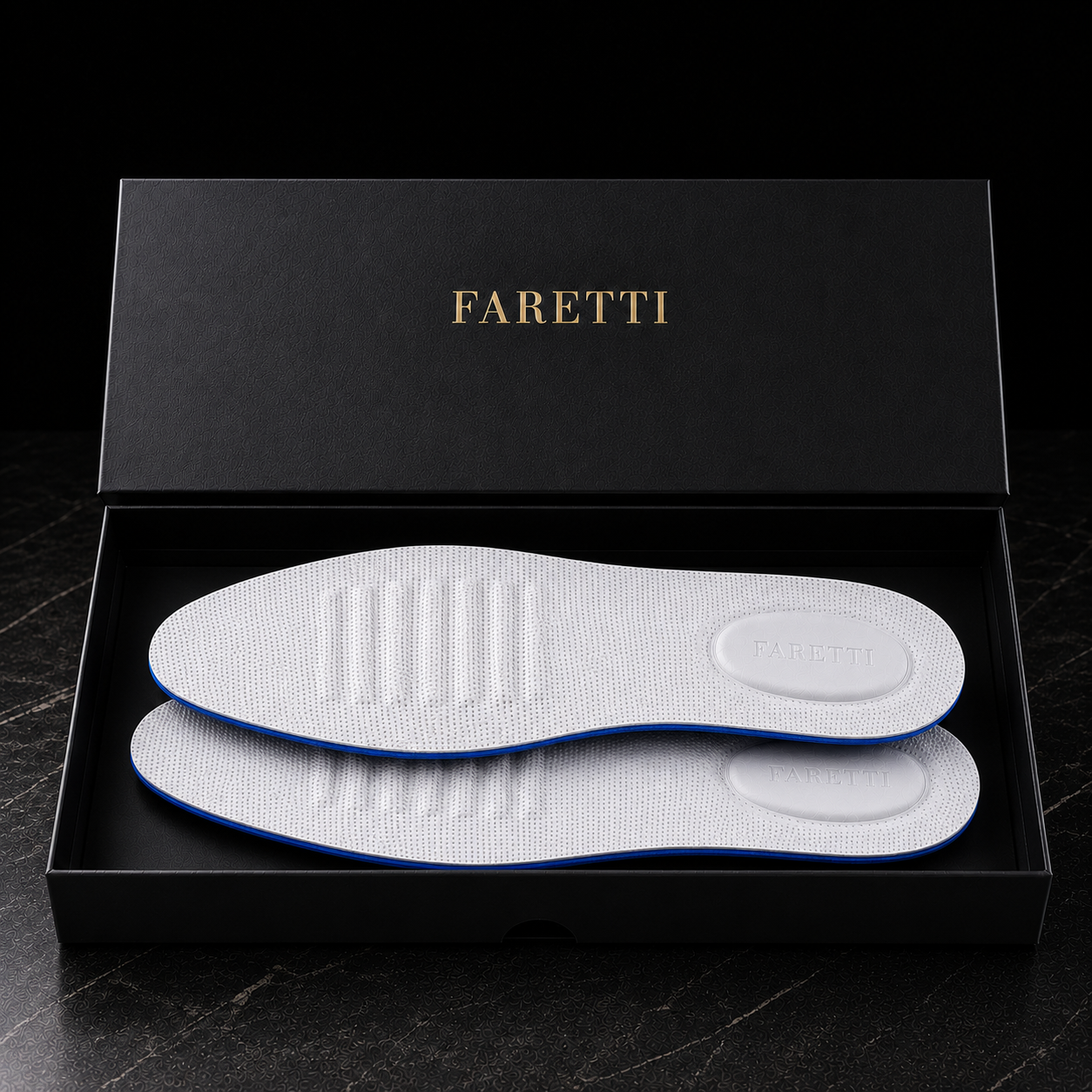 Weiße Ergonomische Faretti Einlegesohle +0,5 cm