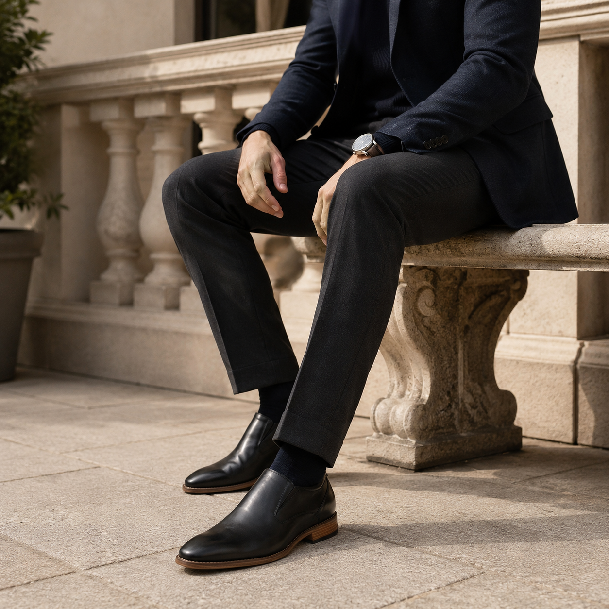 SCHUHE DIE GRÖßER MACHEN OLIVIERO +7 CM