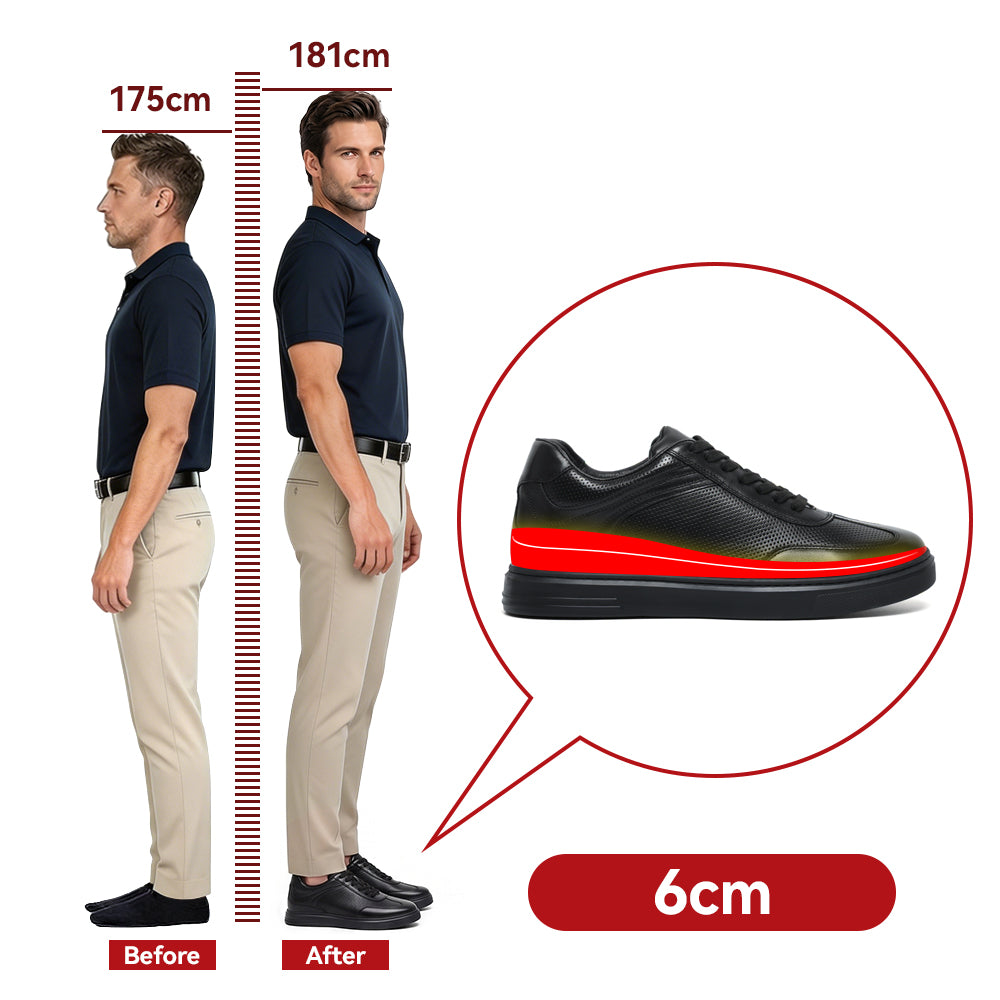 SCHUHE DIE GRÖßER MACHEN ELIO +6 CM