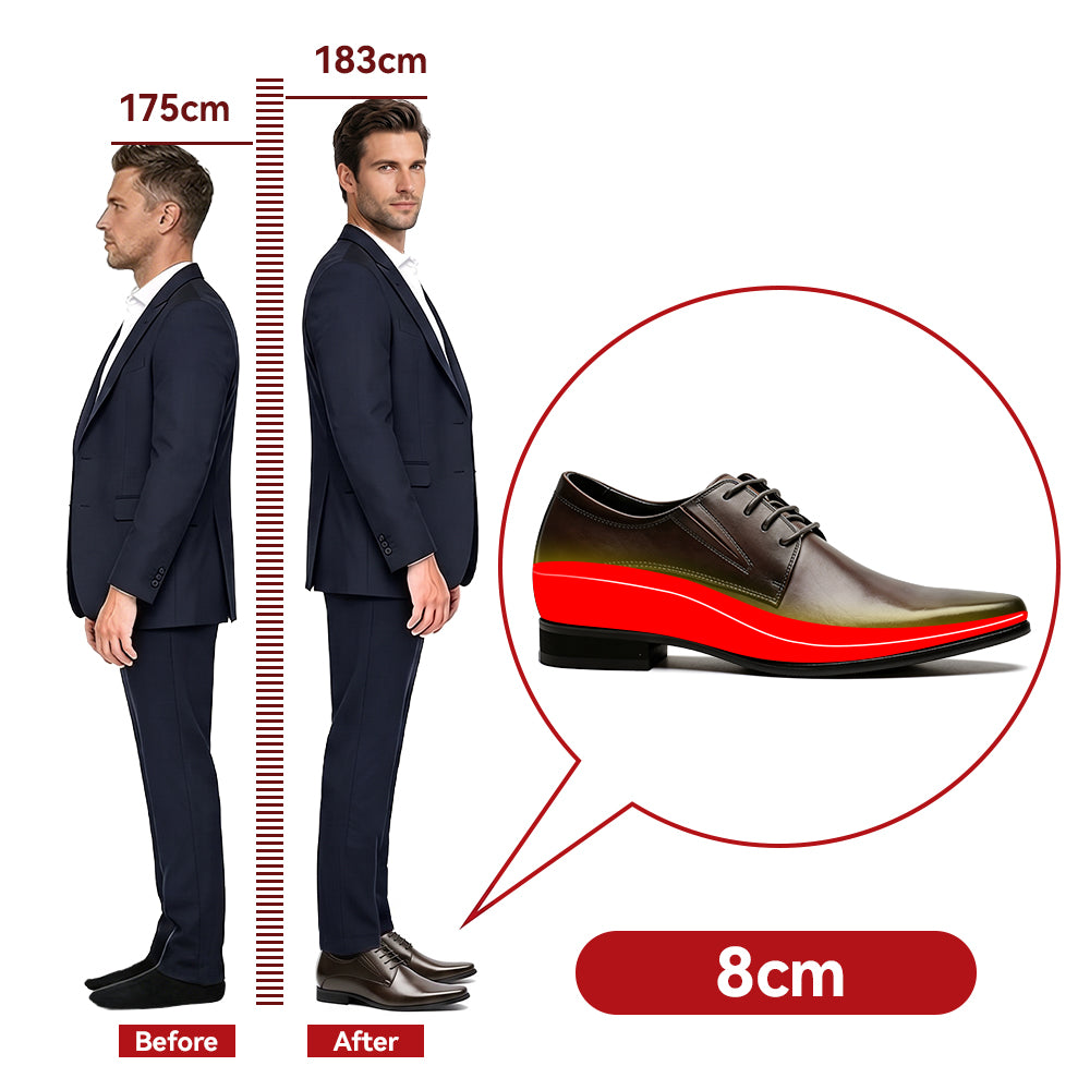 SCHUHE DIE GRÖßER MACHEN LUCIANO +8 CM
