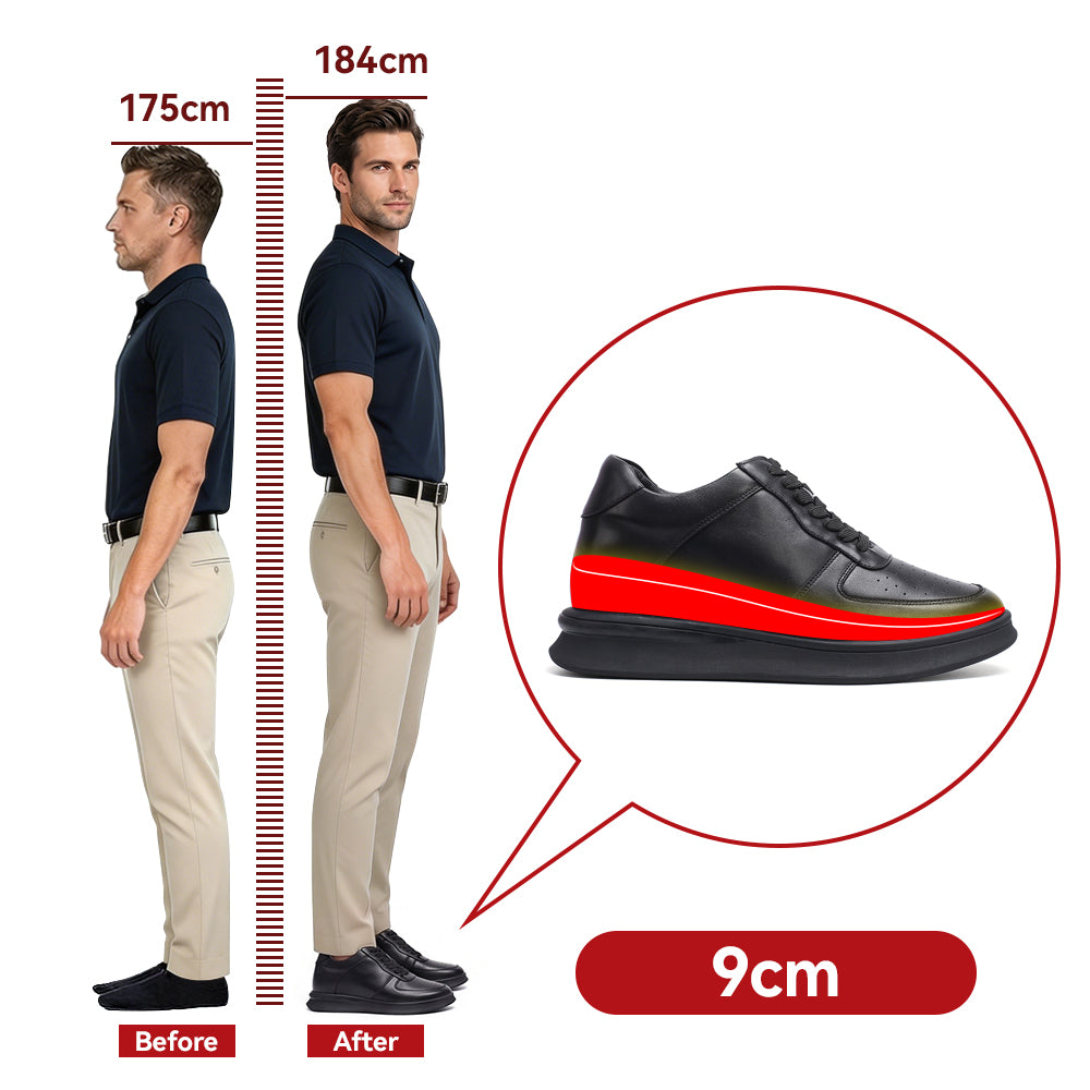 SCHUHE DIE GRÖßER MACHEN MILANO +9 CM