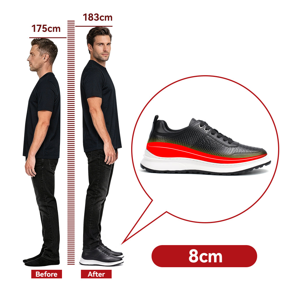 SCHUHE DIE GRÖßER MACHEN ROMANO +8 CM