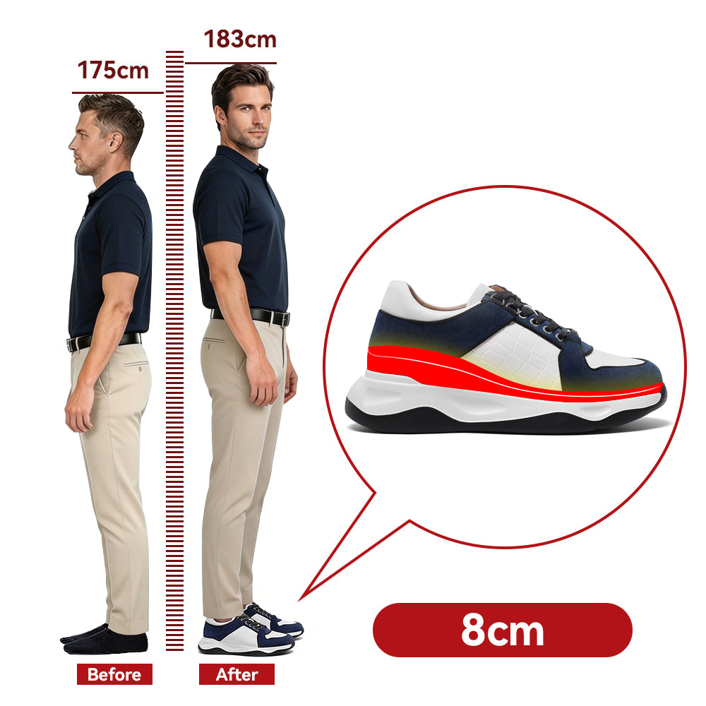 SCHUHE DIE GRÖßER MACHEN VASCO +8 CM