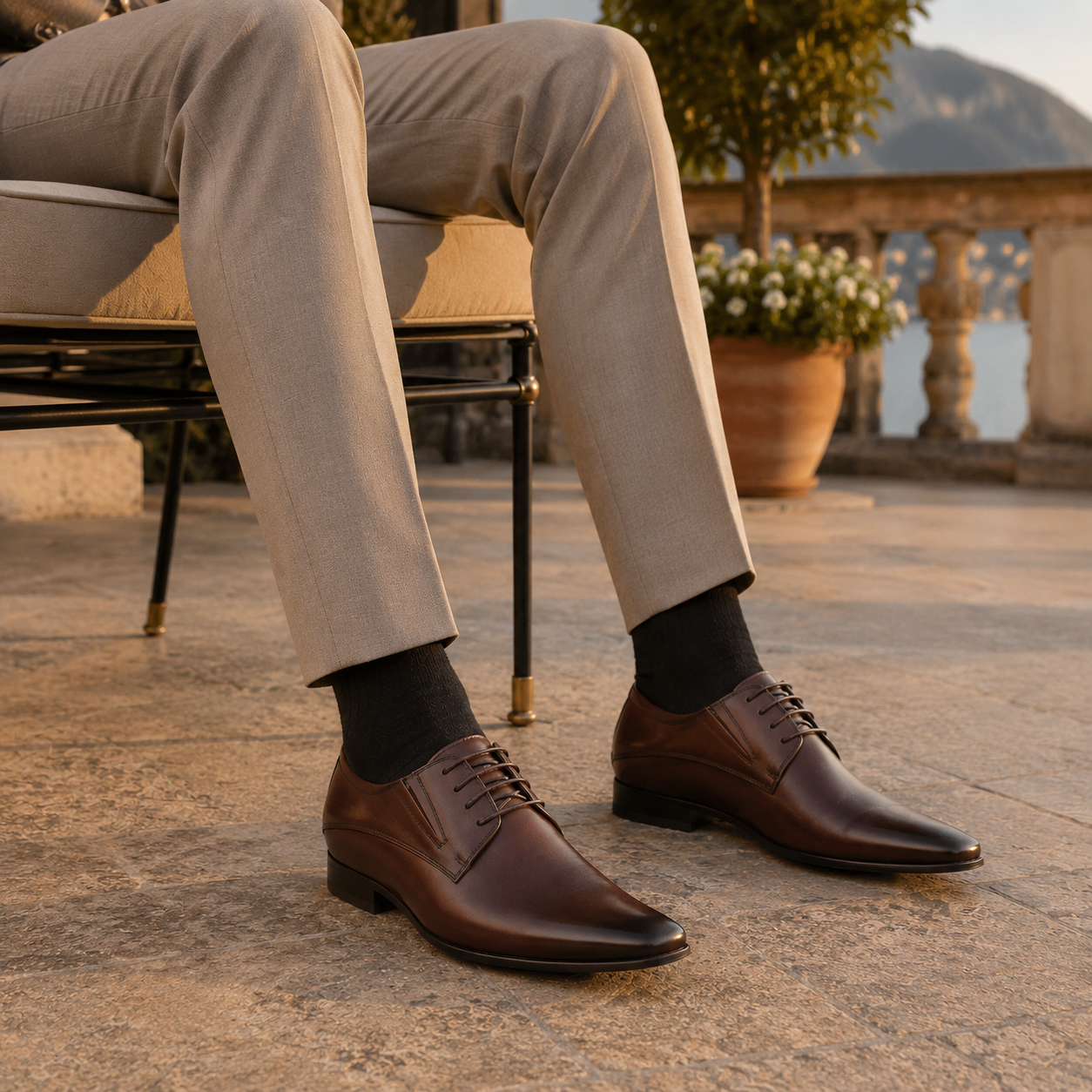 Spitze Herrenschuhe die größer machen Colombo +8cm