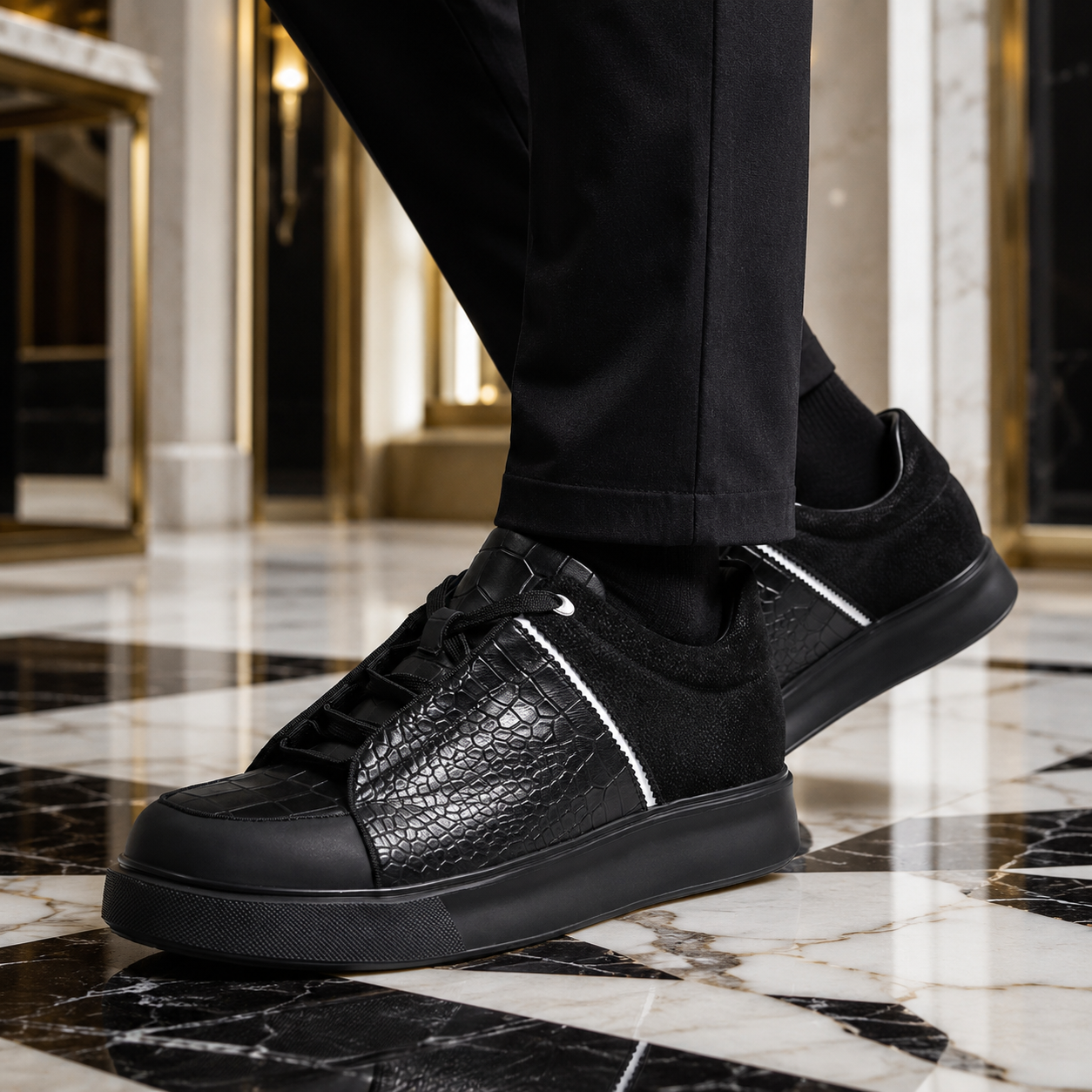 SCHUHE DIE GRÖßER MACHEN GIANLUCA +7 CM