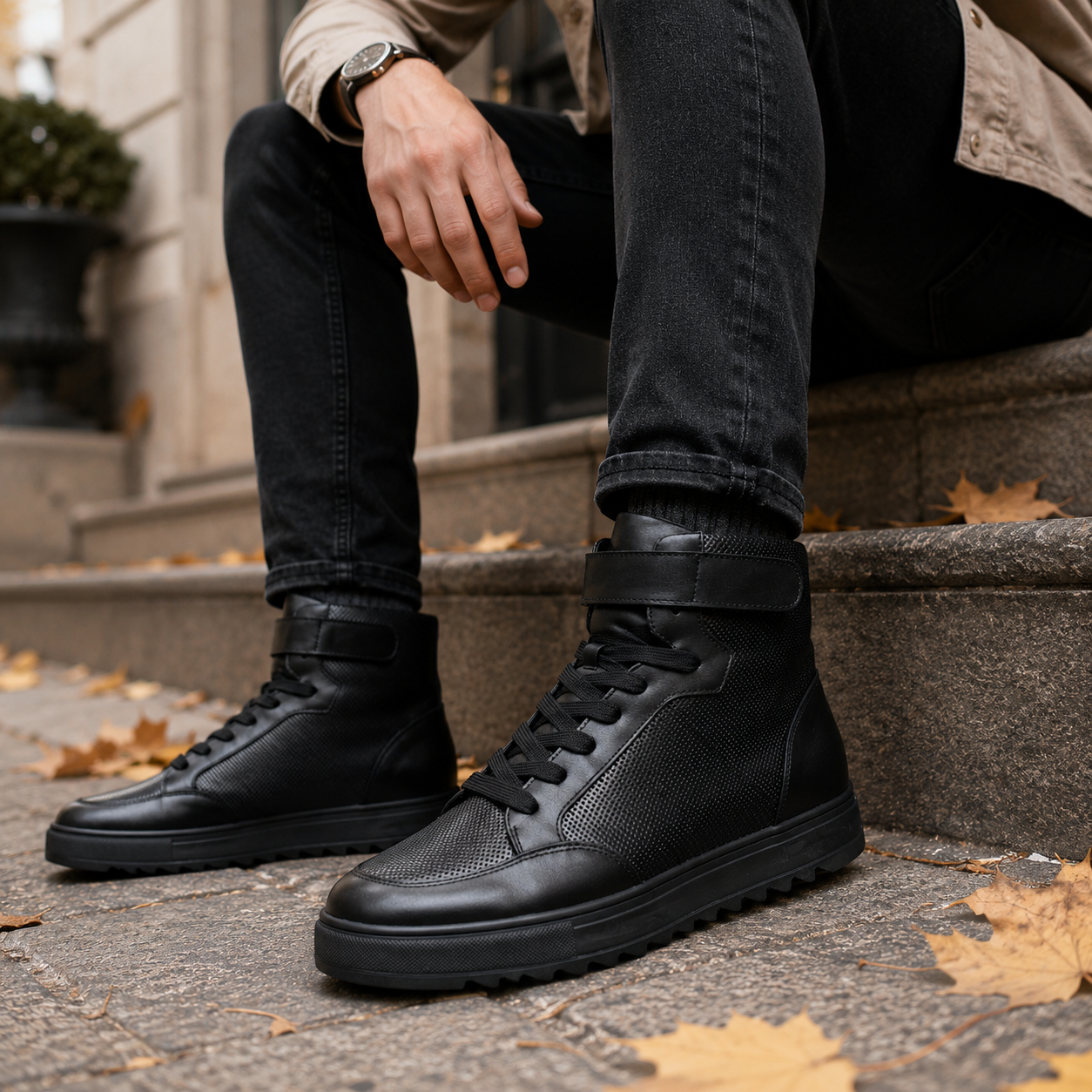 SCHUHE DIE GRÖßER MACHEN STEFANO +8 CM